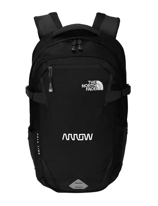 North Face Fall Line Black Backpack w/Arrow Electronics Logo