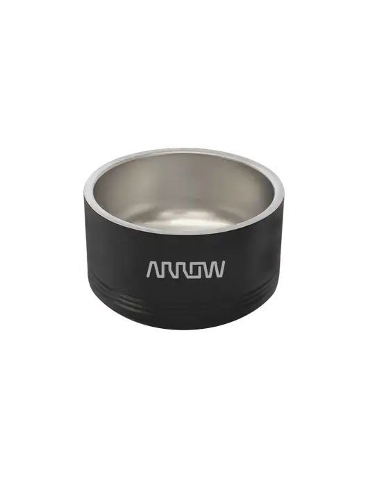 Polar Camel 18 oz. Small Black Pet Bowl w/Arrow Electronics Logo
