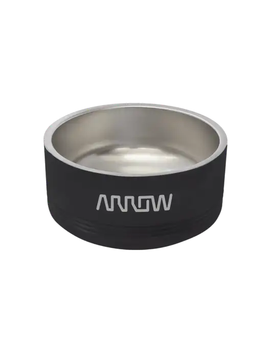Polar Camel 32 oz. Medium Black Pet Bowl w/Arrow Electronics Logo