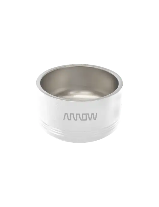 Polar Camel 18 oz. Small White Pet Bowl w/Arrow Electronics Logo