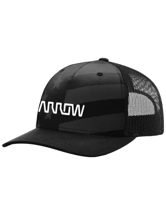 Richardon Five Panel Stars and Stripes Trucker Cap w/Arrow Electronics Logo