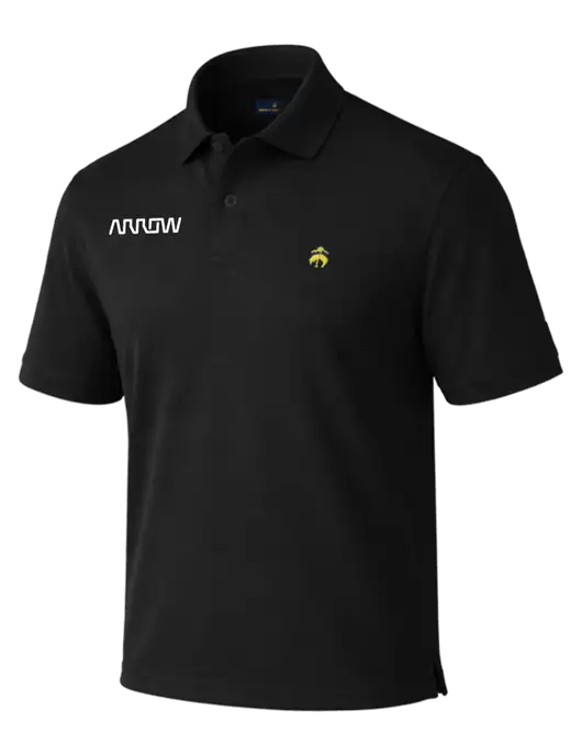 Brooks Brothers Pima Cotton Black Pique Polo w/Arrow Electronics Logo
