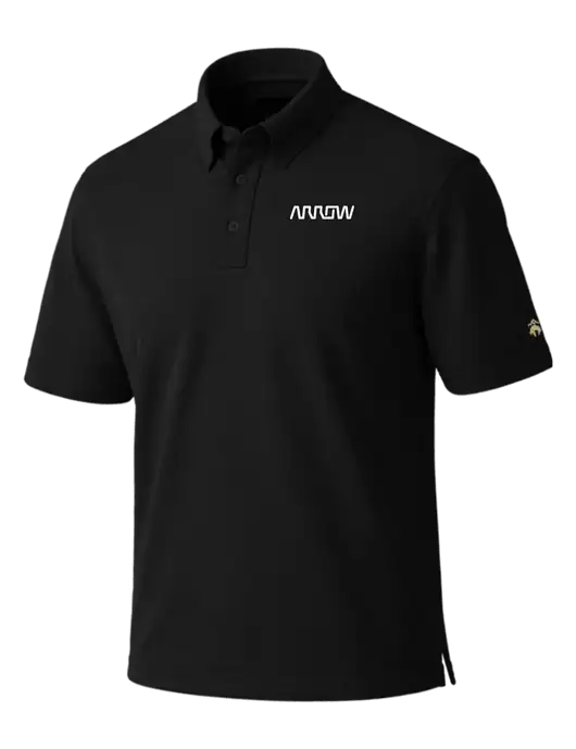 Brooks Brothers Pinpoint Pique Black Dress Polo w/Arrow Electronics Logo