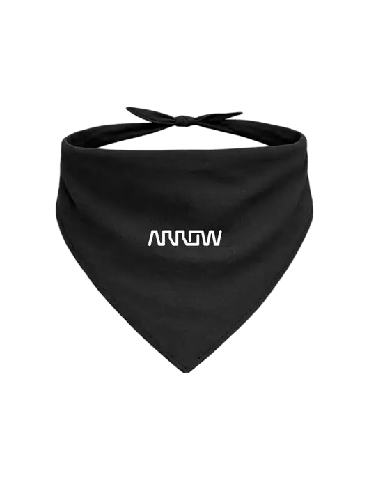 Black Pet Bandana Large w/Arrow Electronics Logo
