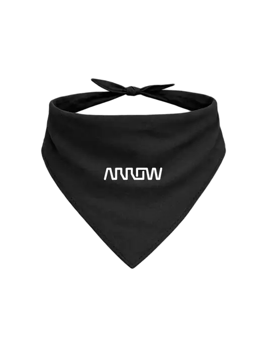 Black Pet Bandana Small w/Arrow Electronics Logo