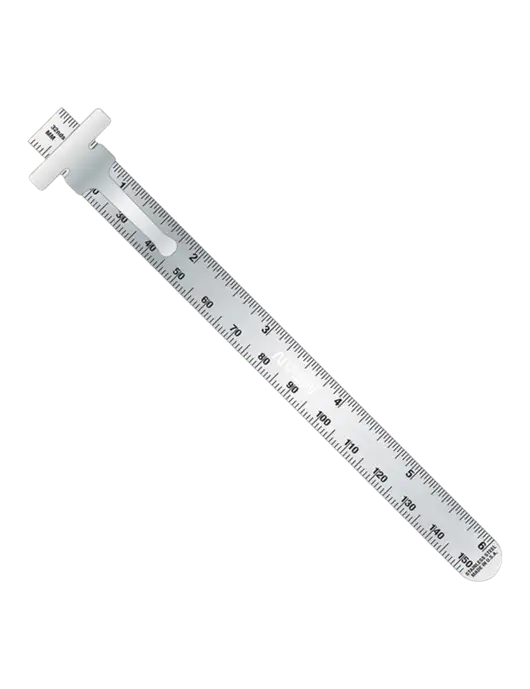 Slim Pocket Ruler 6” Stainless Steel Measuring 32nds & Metric w/Arrow Electronics Logo