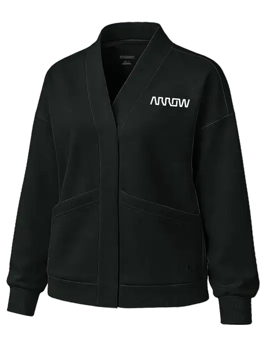 OGIO Womens Transcend Black Cardigan w/Arrow Electronics Logo
