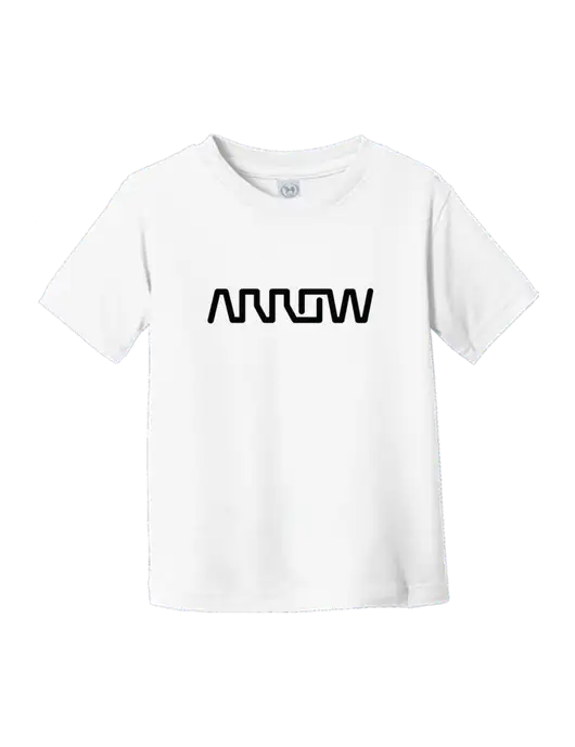 Rabbit Skins White Toddler Fine Jersey Tee w/Arrow Electronics Logo