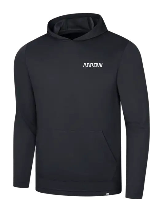 TravisMathew Black Coveside Hoodie w/Arrow Electronics Logo