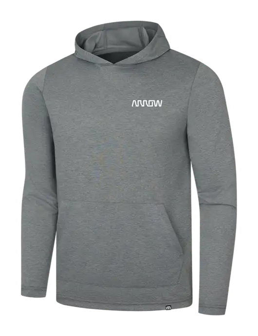 TravisMathew Dark Grey Heather Coveside Hoodie w/Arrow Electronics Logo