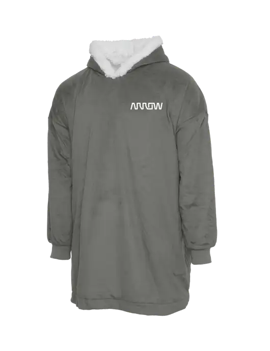 Wearable Lodge Medium Grey Blanket w/Arrow Electronics Logo
