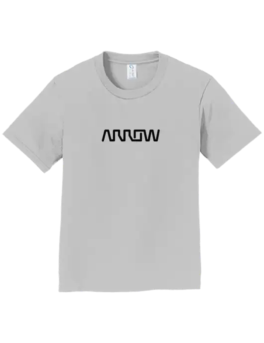 Youth Ring Spun Silver 4.5 oz T-Shirt w/Arrow Electronics Logo