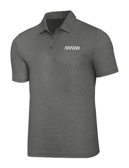 TravisMathew Grey Heather Oceanside Polo w/Arrow Electronics Logo
