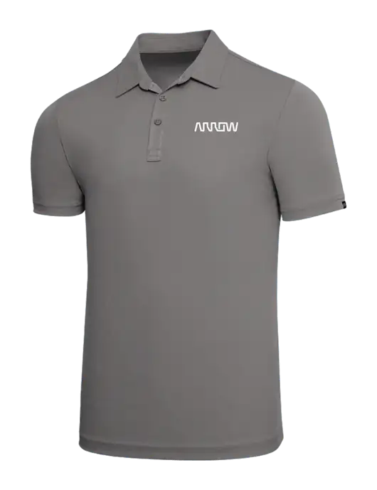 TravisMathew Grey Solid Oceanside Polo w/Arrow Electronics Logo