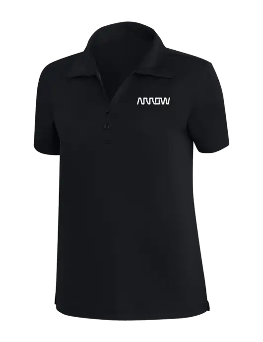 TravisMathew Black Womens Coto Performance Polo w/Arrow Electronics Logo