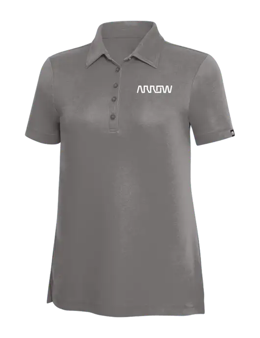TravisMathew Grey Solid Womens Oceanside Polo w/Arrow Electronics Logo