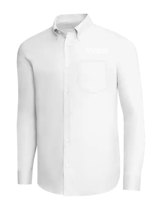Brooks Brothers White Wrinkle-Free Stretch Pinpoint Shirt w/Arrow Electronics Logo