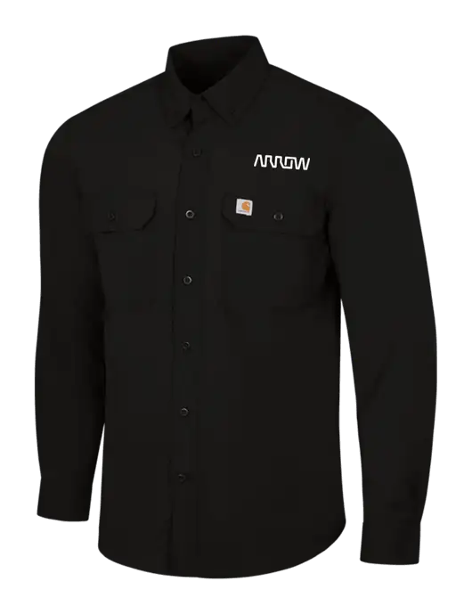 Carhartt Force Black Solid Long Sleeve Shirt w/Arrow Electronics Logo