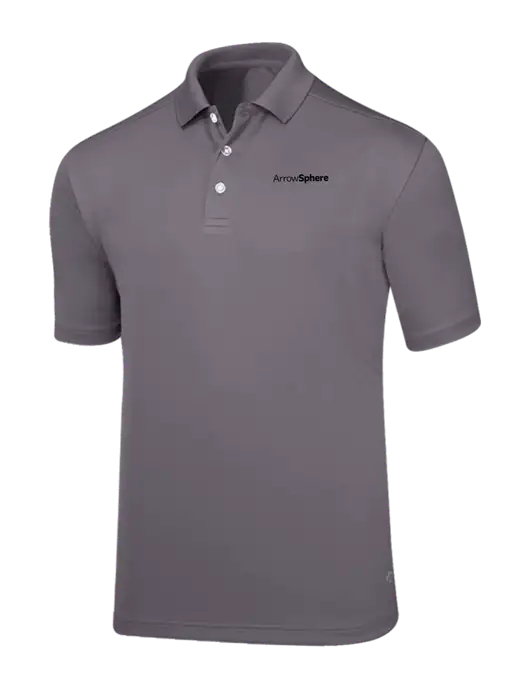 Callaway Core Medium Grey Performance Polo w/Arrow Sphere Logo