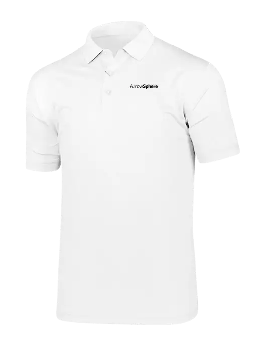 Callaway Vibrant Bright White Ventilated Polo w/Arrow Sphere Logo