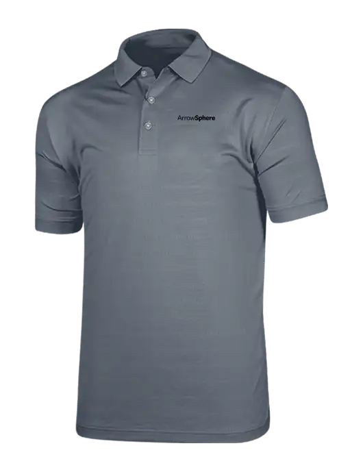 Callaway Vibrant Light Grey Ventilated Polo w/Arrow Sphere Logo